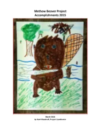 Methow Beaver Project Accomplishments 2015