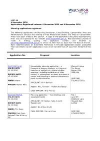 Planning Applications Registered