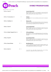 Sydney Program Guide