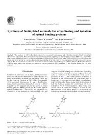 Synthesis of Biotinylated Retinoids for Cross-Linking and Isolation of Retinol Binding Proteins