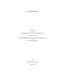 SYSTEMS THINKING a Dissertation, by Derek Anthony Cabrera, May 2006