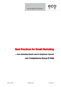 Best Practices for Email Marketing