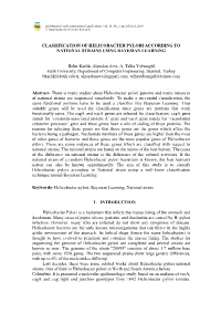 Classification of Helicobacter Pylori According to National Strains Using Bayesian Learning