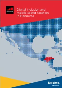 Digital Inclusion and Mobile Sector Taxation in Honduras