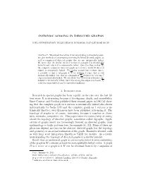 INTRINSIC LINKING in DIRECTED GRAPHS 1. Introduction Research