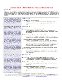 Jeremiah 27-28 • When the False Prophet Meets the True