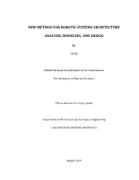 New Method for Robotic Systems Architecture