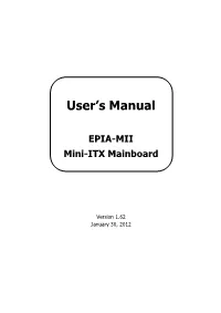 User's Manual for Future Reference