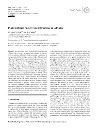 Plate Tectonic Raster Reconstruction in Gplates