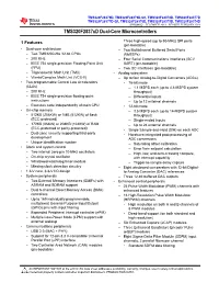 Tms320f2837xd Dual-Core Microcontrollers Datasheet (Rev. O)