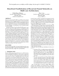 Wavefront Parallelization of Recurrent Neural Networks on Multi-Core