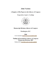 Papers of John Vachon