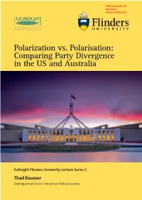Polarization Vs. Polarisation: Comparing Party Divergence in the US and Australia