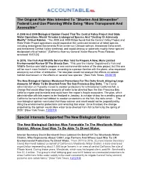 “Shorten and Streamline” Federal Land Use Planning While Being “More Transparent and Accessible”