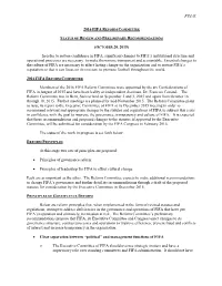 2016 FIFA R (OCTOBER 20, 2015) in Order to Restore Confidence In