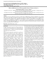 228 Effects of Different Levels of NPK on Growth of Wheat