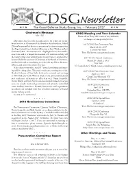 CDSG Newsletter