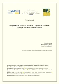 Effects of Emotion Displays on Followers' Perceptions of Principled