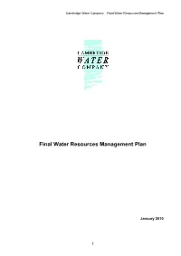 Final Water Resources Management Plan