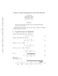 Arxiv:1406.1948V2 [Math.GM] 18 Dec 2014 Hr = ∆ Where H Ouino 1 Is (1) of Solution the 1