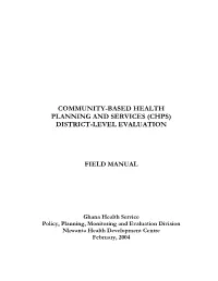 Chps) District-Level Evaluation