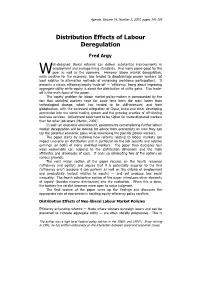 Distribution Effects of Labour Deregulation
