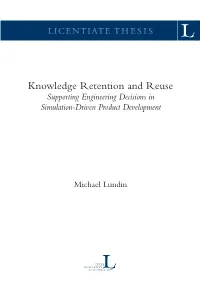 Knowledge Retention and Reuse and Knowledgeretention Lundin Michael