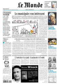 LE MONDE/PAGES&lt;UNE&gt;