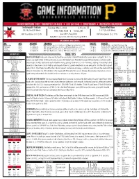 Tribe Tips 2018 at a GLANCE Day Games: 4-5 ABOUT LAST NIGHT: Indy Used a Five-Run First and Four-Run Fourth to Hold Off Toledo in the Series Opener Last Night, 10-7