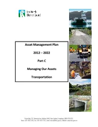 Asset Management Pplan 2012 – 2022 Part C Managing Our Assets Transportation