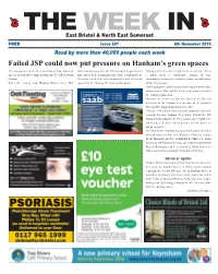 Failed JSP Could Now Put Pressure on Hanham's Green Spaces