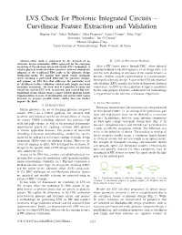 LVS Check for Photonic Integrated Circuits – Curvilinear Feature