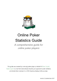 Online Poker Statistics Guide a Comprehensive Guide for Online Poker Players
