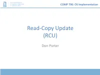 Read-Copy Update (RCU)