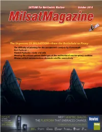 SATCOM for Net-Centric Warfare October 2014 Milsatmagazine