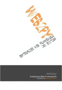 WEB2PY Enterprise Web Framework (2Nd Edition)