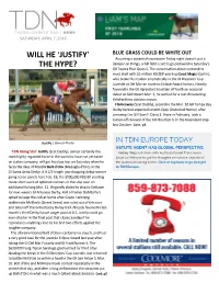 WILL HE &gt;JUSTIFY= the HYPE?