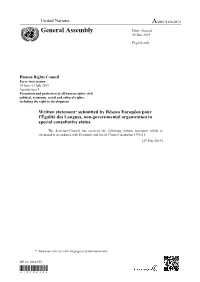 A/HRC/41/NGO/14 General Assembly