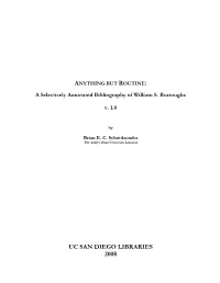 A Selectively Annotated Bibliography of William S
