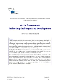 Arctic Governance: Balancing Challenges and Development