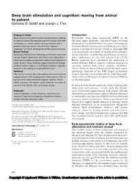 Deep Brain Stimulation and Cognition: Moving from Animal to Patient Nicholas D