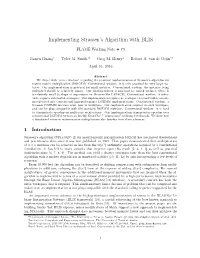 Implementing Strassen's Algorithm with BLIS