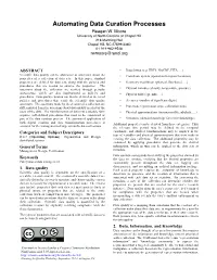 Automating Data Curation Processes Reagan W