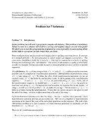 Problem Set 7 Solutions