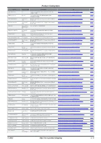 Products Catalog Index