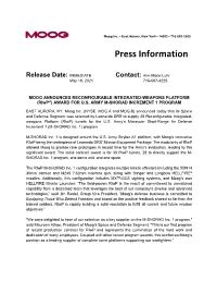 (Riwp®) Award for US Army M-SHORAD Increment 1 Program