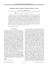 State-Injection Schemes of Quantum Computation in Spekkens' Toy Theory
