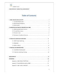 Table of Contents