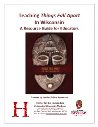 Teaching Things Fall Apart in Wisconsin a Resource Guide for Educators