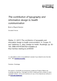 The Contribution of Typography and Information Design to Health Communication